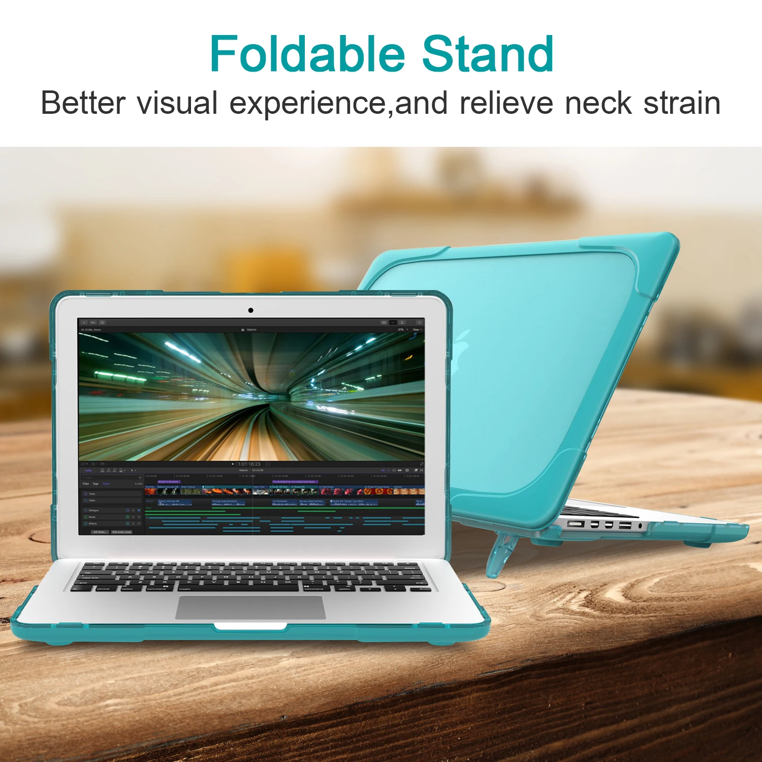 GOOJODOQ чехол для ноутбука MacBook Air 11 12 13 Pro 15 New A1932 4 противоударный ТПУ + PC бампер с