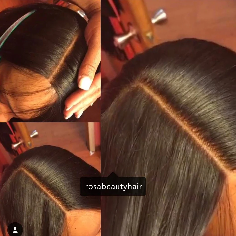 Rosa beauty, шелковое базовое закрытие, волнистая волна, 4x4, человеческие волосы Remy, осветленные узлы, натуральный цвет