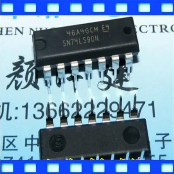 

Оригинальный 50 шт./лот 74LS90 SN74LS90N SN74LS90, десятилетний счетчик DIP-14