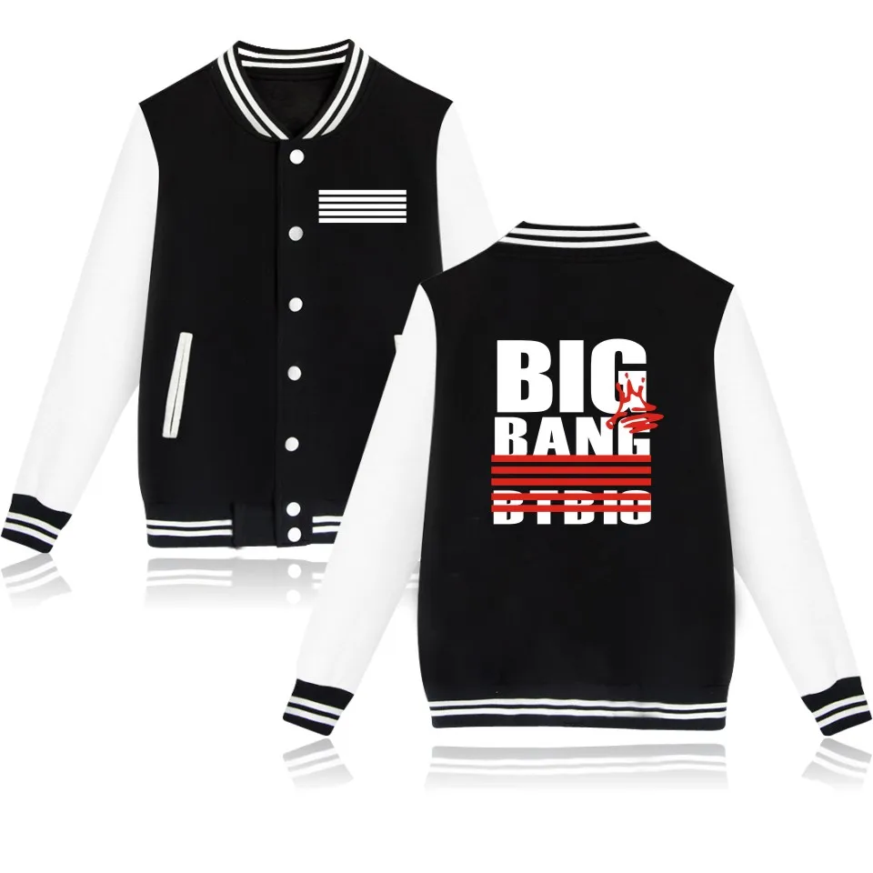 Модная бейсбольная куртка Bigbang в стиле K-POP для мужчин и женщин повседневные