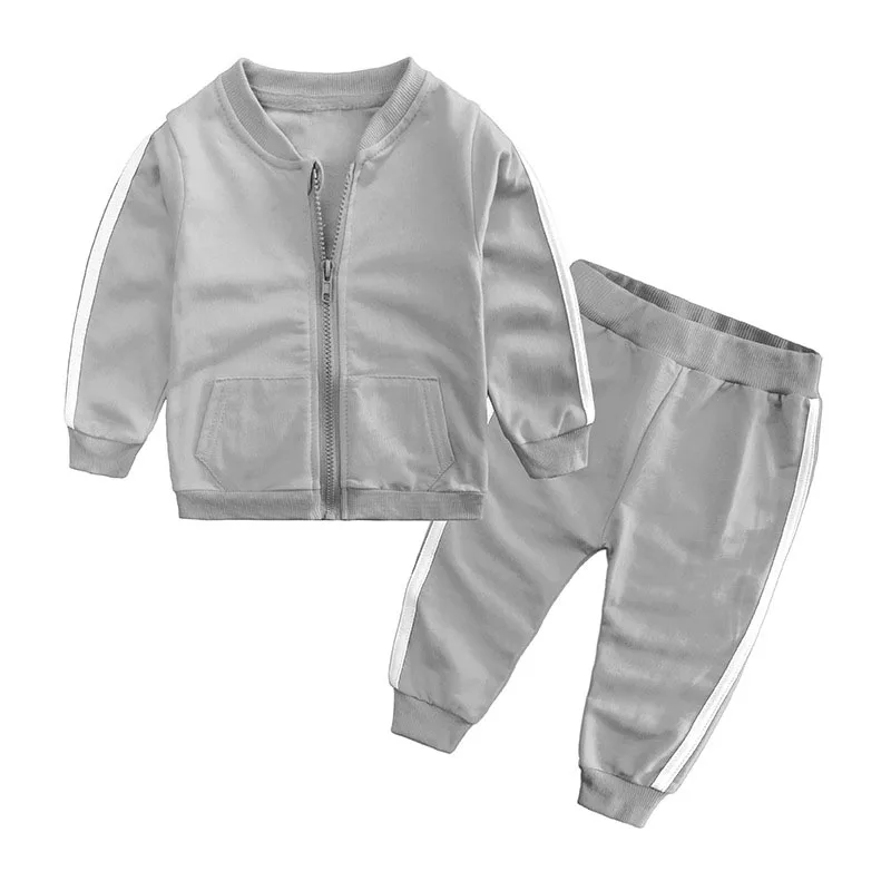 Baby Boy Clothing Sets 2021 Zipper Leisure Sports Suit Jacket + Pants Girls Tracksuit Suits Autumn Winter Newborn | Детская одежда и