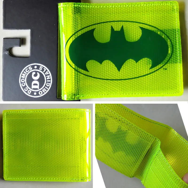 2018 Новый DC Comics Бэтмен битой логотип кошельки Кошелек прозрачный зеленый ПВХ