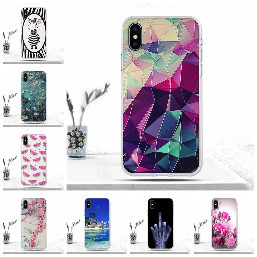 Чехол для телефона iphone X 10 Мягкий ТПУ силиконовый 3D рельефный чехол десять