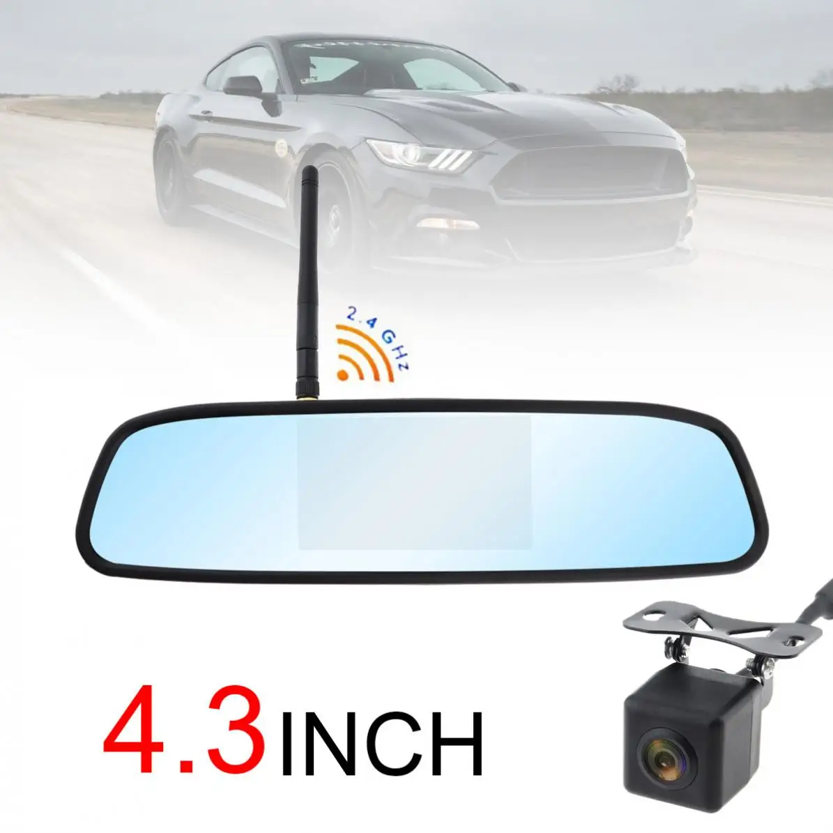 4 3-дюймовый DC12V HD Беспроводной автомобильный монитор зеркала заднего вида