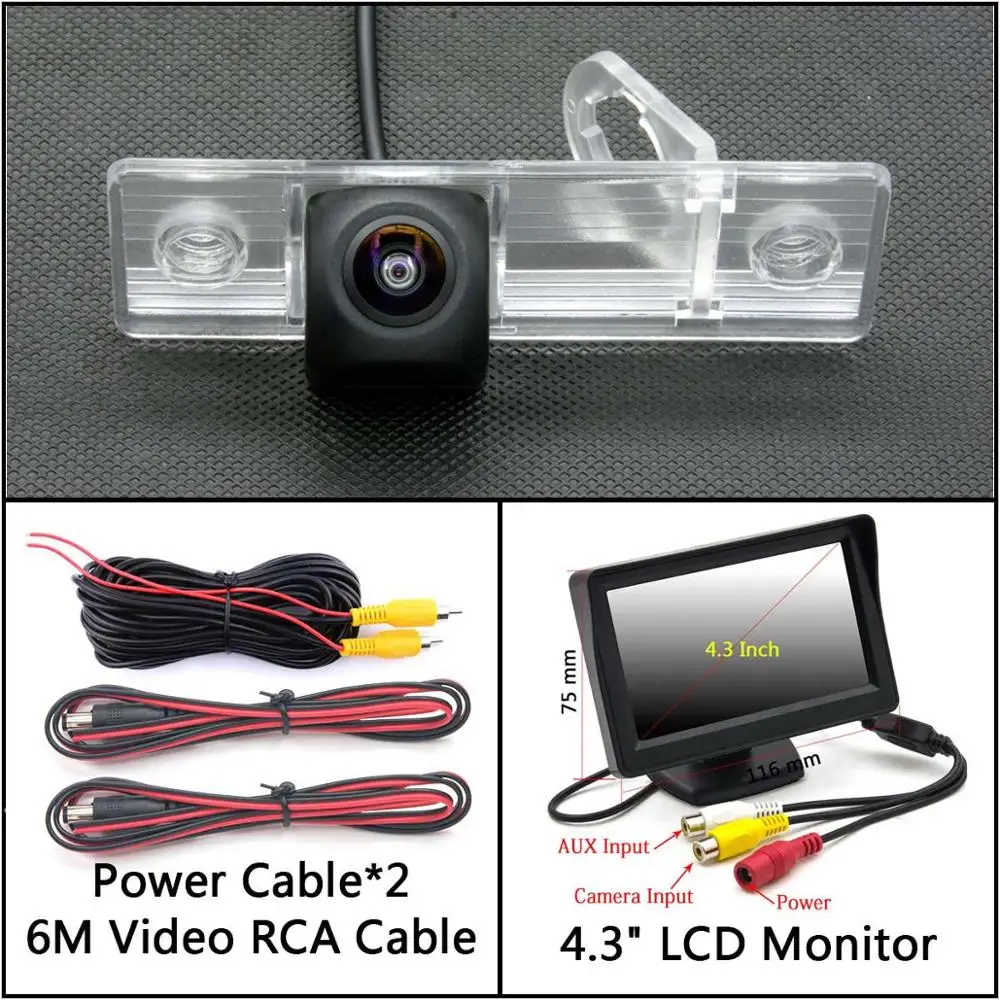 Cam Add 4.3 inch LCD 175 градусов HD камера заднего вида для Chevrolet epic/lova/Aveo/Captiva/Cruze/lacetti автомобильный монитор парковки водонепроницаемый - Название цвета: Cam Add 4.3 inch LCD