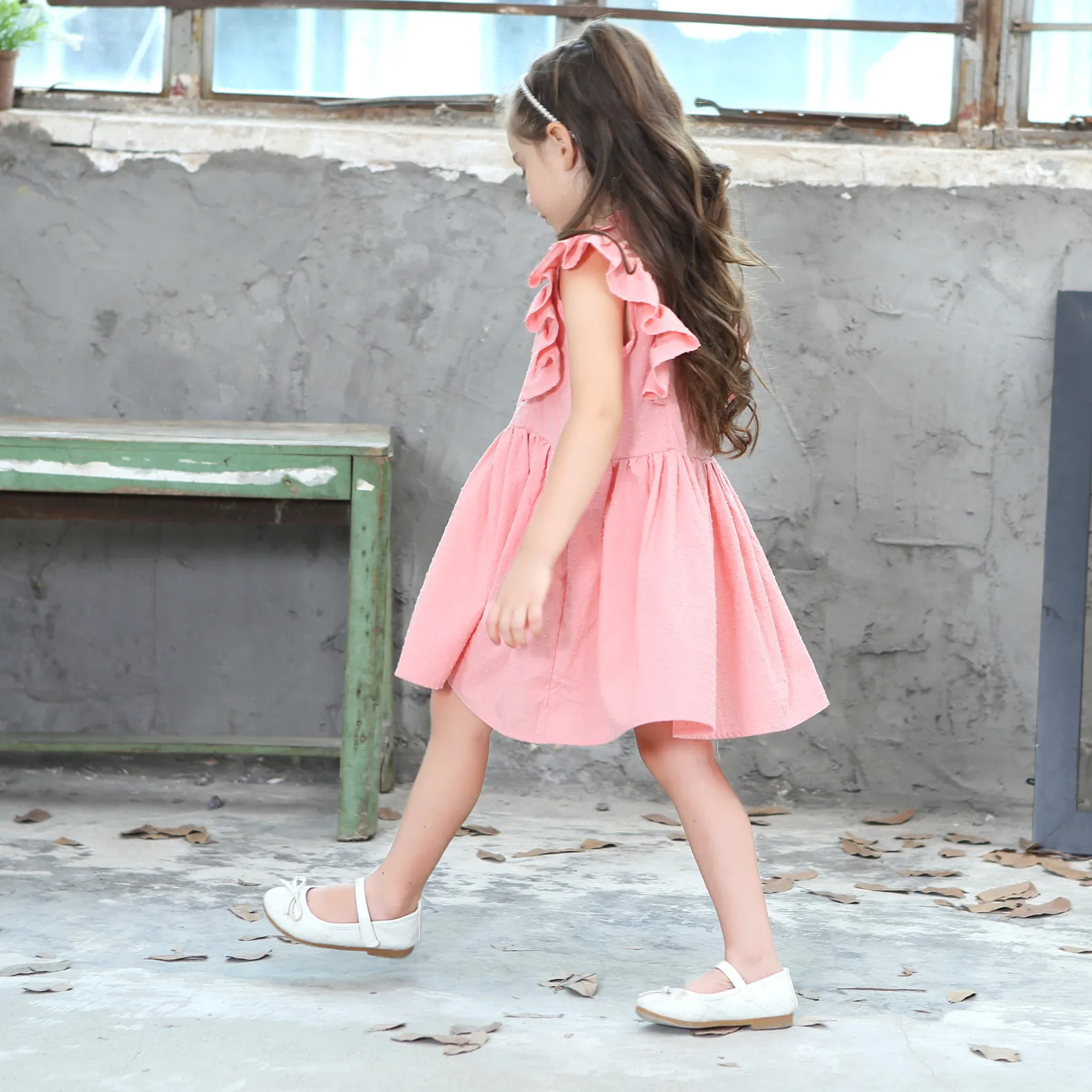 2019 Princess Costume Jacquard Ruffles Baby Girl Christmas Dress Thanksgiving Little Girls Clothing Pink Kids | Детская одежда и