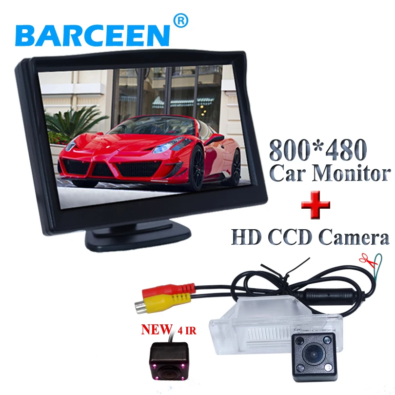 

Adapt for Nissan X-Trail view backing car parking camera bring ir lights +5" hd lcd 800*480 Resolution car screen monitor