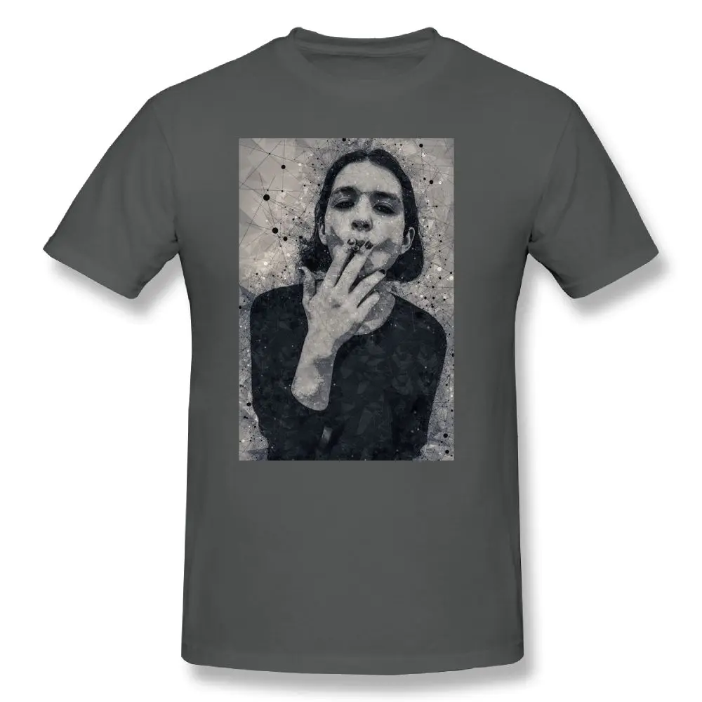 Placebo футболка Brian Molko Placebo Геометрическая художественная Футболка мужская 3d принт летние футболки уличная безразмерная музыкальная футболка - Цвет: gray