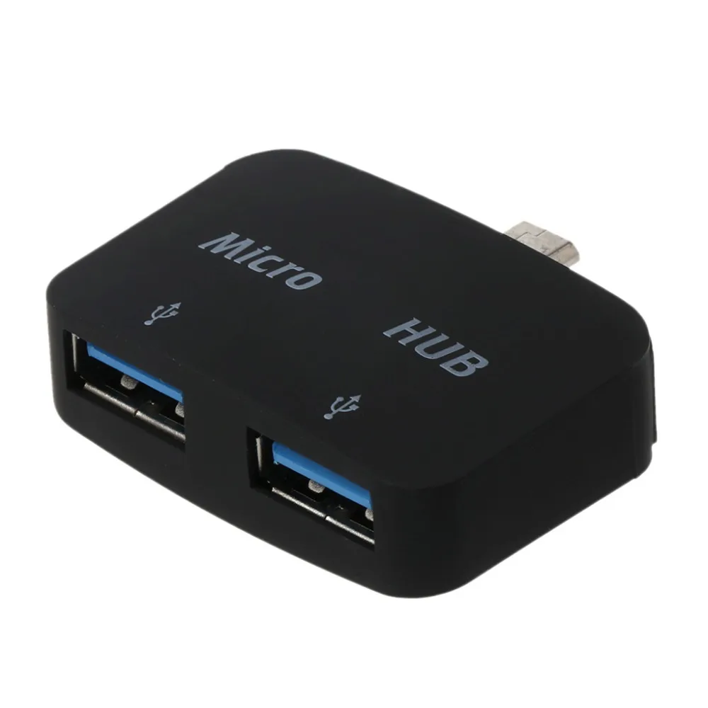 1 шт. микро USB на 2 порта USB 2,0 OTG концентратор адаптер для samsung Android телефон планшет ПК Горячая Распродажа