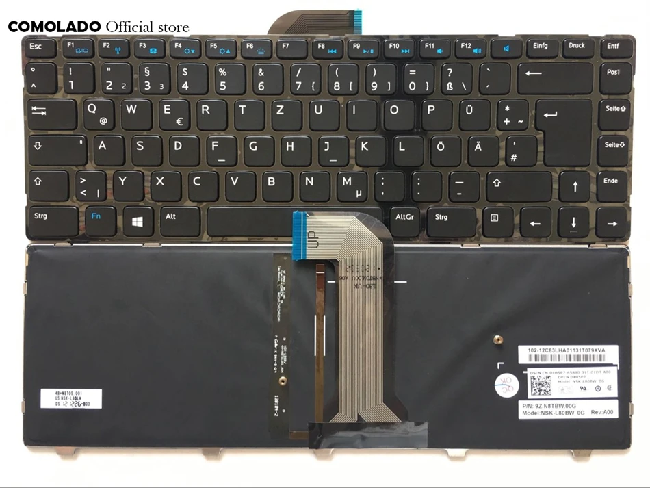 GR немецкая клавиатура для Dell Inspiron 14 3421 3437 14R 5421 5437 M431R Latitude 3440 Vostro 2421 с подсветкой