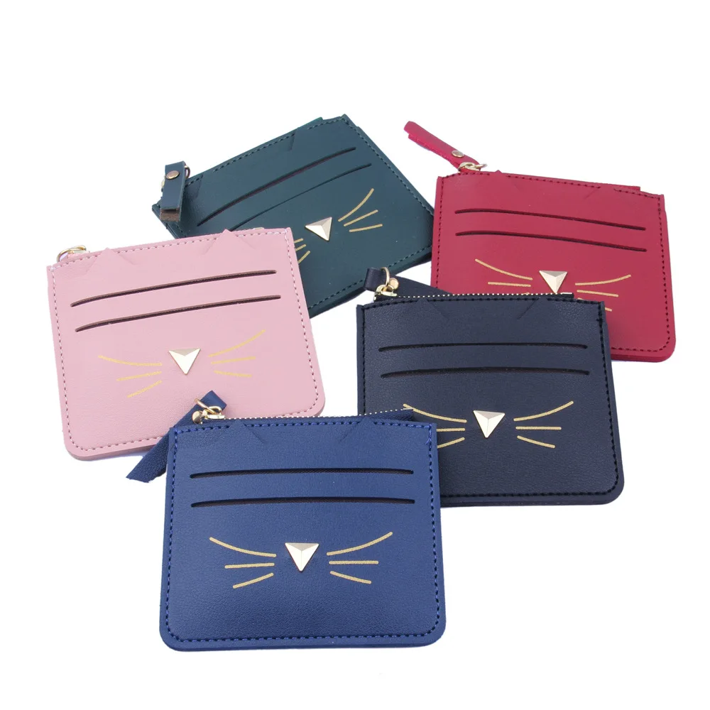 Женский мини держатель для ID карт визитница кредитных из искусственной кожи