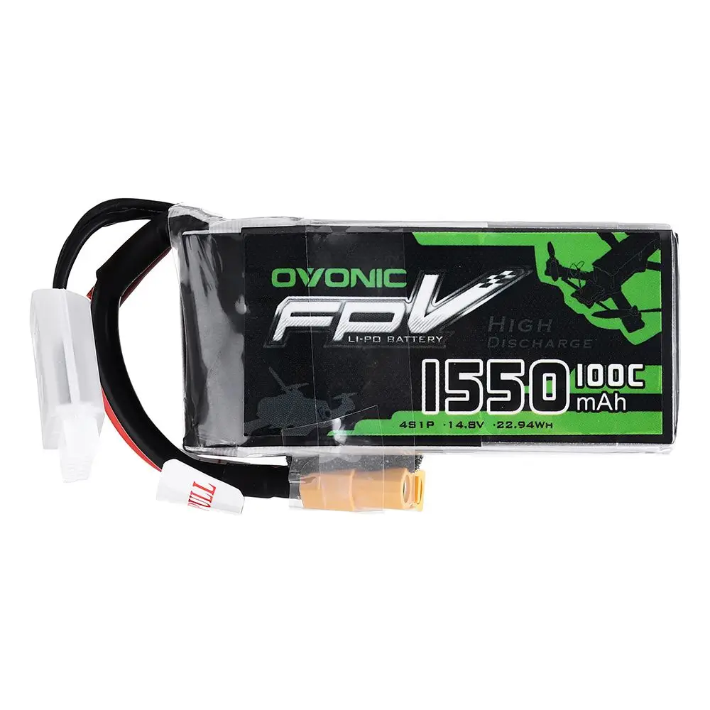 Ovoic 14,8 V 1550mAh 100C 4S Lipo батарея XT60 разъем для FPV гоночных моделей дронов запасные части DIY Accs