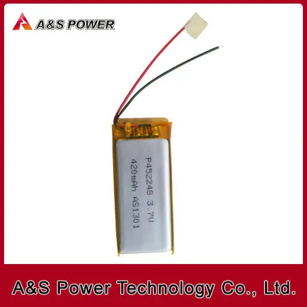 

5Pcs samll size High density of energy 3.7V 420mah li-polymer battery