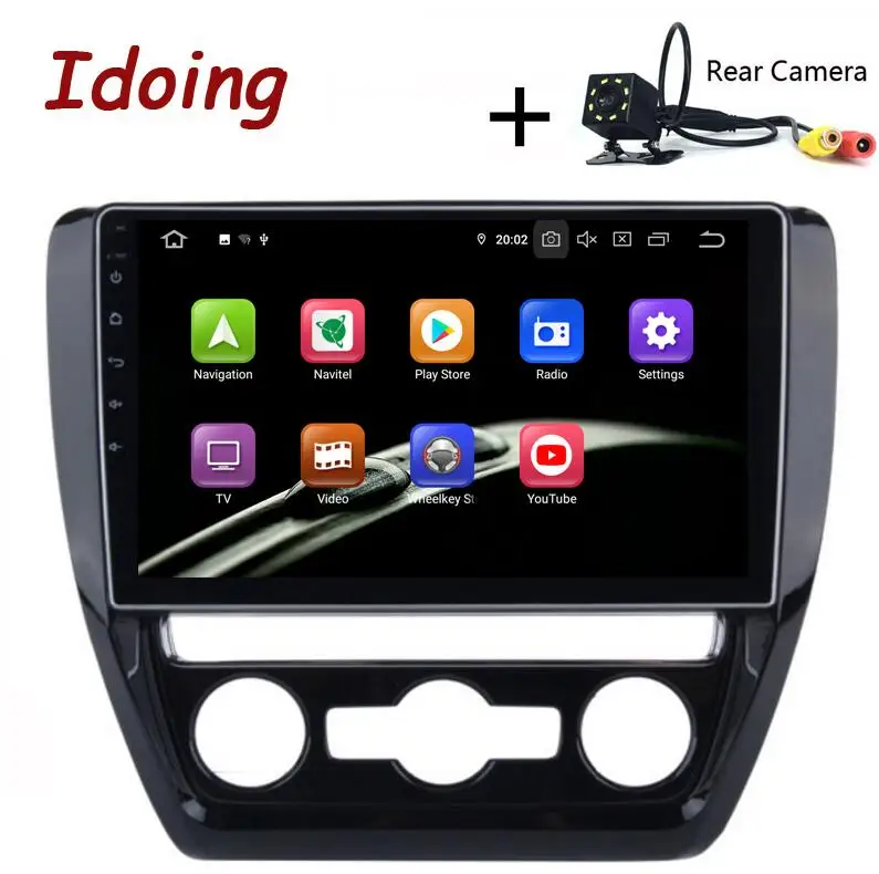 Standard with Camera IDO " 2.5D ips Car Android 9,0 радио мультимедиа плеер для VWJetta 2011- PX5, Octa Core, 4 Гб+ 64G gps навигации TDA 7850 - Цвет: Standard with Camera