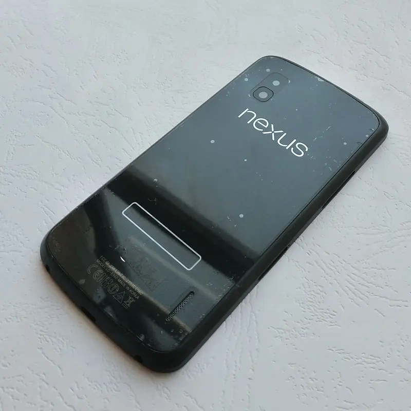 BINYEAE Стекло Батарея крышка для LG Google Nexus 4 E960 задняя Корпус задний Чехол с NFC антенна+ Камера объектив