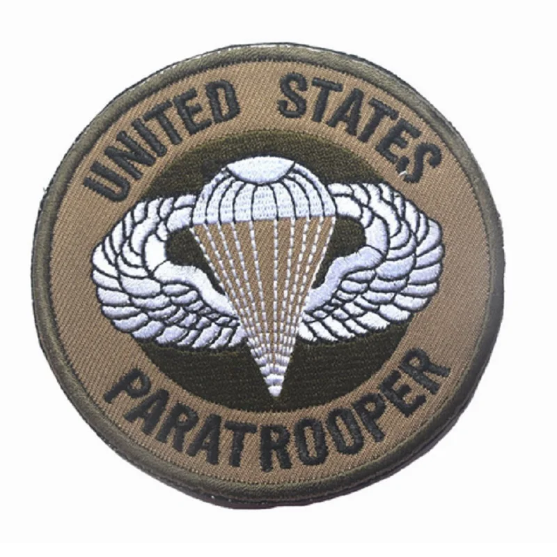 3D нашивки с вышивкой повязка на руку и крючок США парашюты | Дом сад