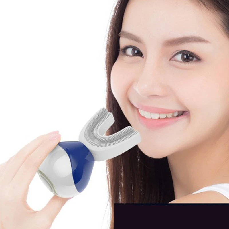 Перезаряжаемая 360 градусов Автоматическая умная ленивая зубная щетка