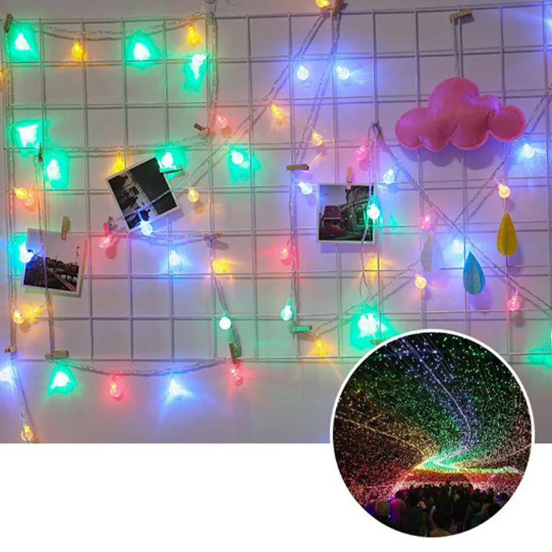 Led Christmas String Fairy lights Outdoor Garland Lamp Decorations for Home Party Garden Wedding Holiday lighting Bubble Light | Лампы и