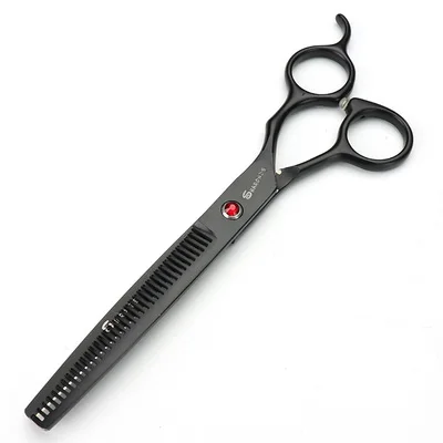 Thinning 7 inch Cat and dog fashion styling tools Pet scissors Professional Barber Tools thinning scissors set - Цвет: Thinning