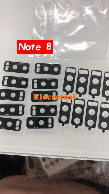 50 шт. Note 8 9 задняя крышка для объектива камеры стеклянная с клейкой наклейкой Samsung