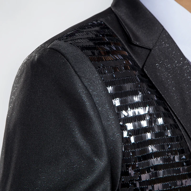

paillette male master Sequins Dresses Stage Costumes Men terno MC Clothing Singer Suits Blazer show jacket outerwear Emcee dress