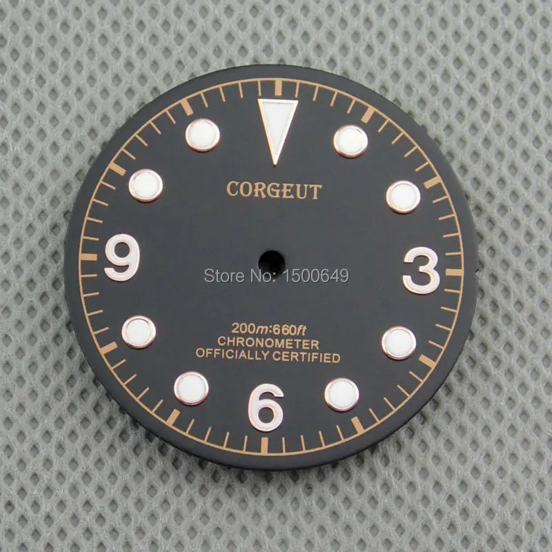 Corgeut 30 5 мм черный циферблат с красной отметкой подходит для Miyota 8205/8215 DG2813/3804