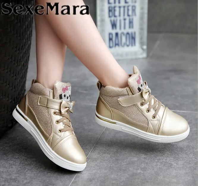 Sexemara/Новая детская Hello Kitty Спортивная обувь модные детские туфли на плоской