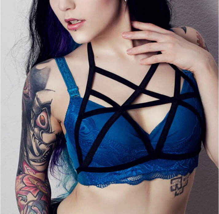 Женский эластичный бюстгальтер на бретелях с перекрестными бретелями