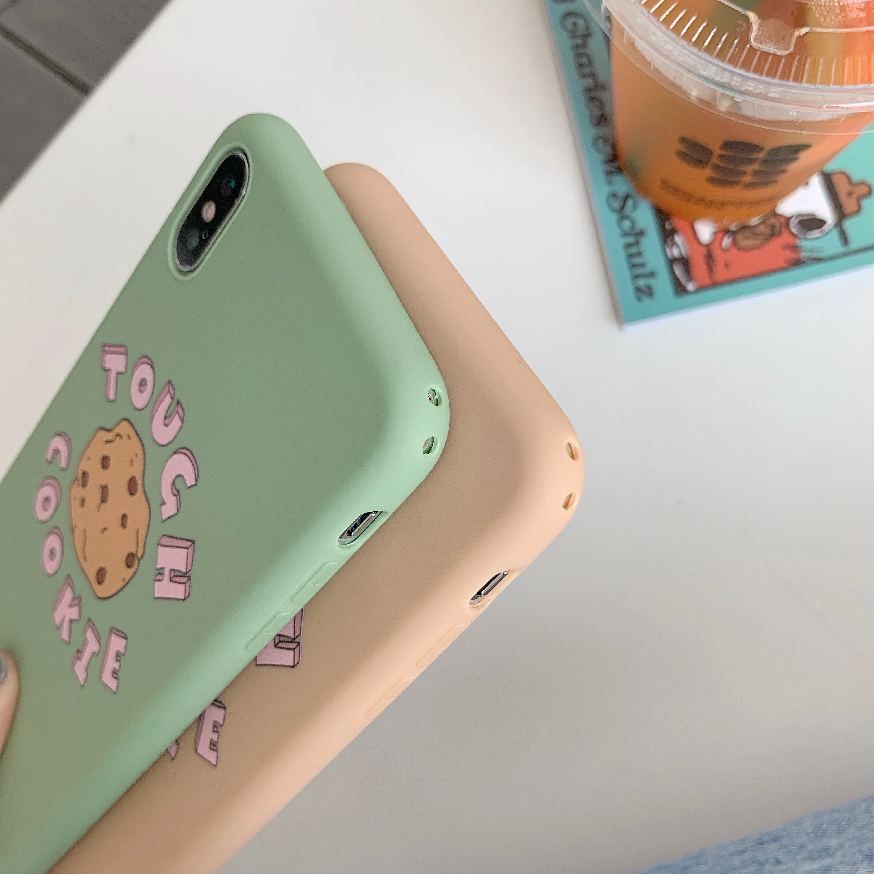 Простой мягкий чехол для телефона из ТПУ с рисунком iPhone 8 7 6 6S Plus Xs MAX XR X милый
