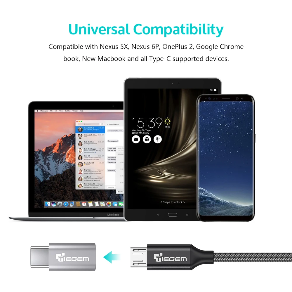 Адаптер TIEGEM usb type C к адаптеру Micro USB Быстрый конвертер OTG type-C для nintendo Switch OnePlus 5 NEXUS 5X6 P LG G5 sony