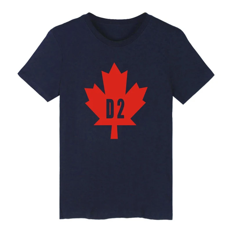 Navy Blue Новые летние футболки с Кленовым листом Канады, модные футболки в стиле хип-хоп для мужчин и женщин, Повседневная футболка с коротким рукавом, Спортивная футболка, одежда, Топ - Цвет: Navy Blue