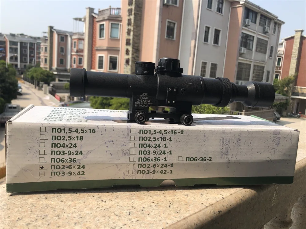 Снайперский Тактический SVD 2-6X24 Охотничья винтовка прицелы Оптика прицел охотничий прицел красный Точечный светильник 11 мм/20 мм волна рельсовая база прицел