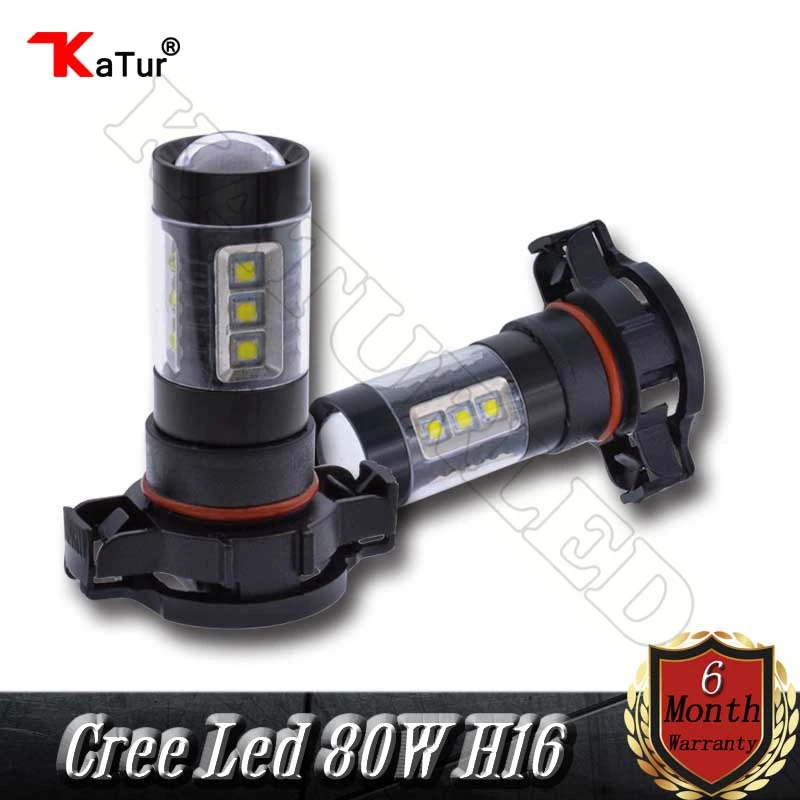H16 5202 туман свет 80 Вт creechip LED автомобиля Стилизация лампа авто огни 6000 К ксенон