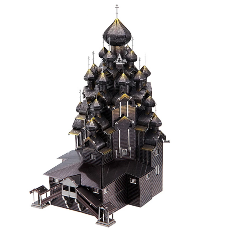 3D пазл Piececool сделай сам миниатюрная модель KIZHI Церковь трансфигурации из