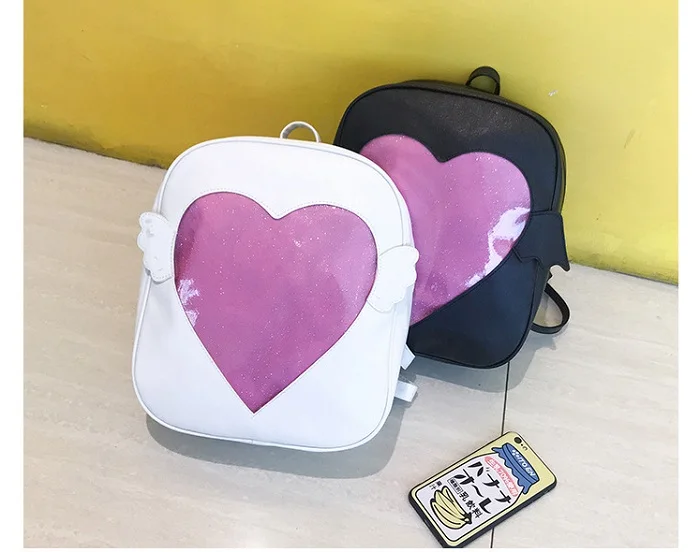 Miyahouse Itabag элегантный дизайн маленькое милое сердце женский рюкзак из искусственной кожи женский рюкзак крылья Студенческая сумка женский рюкзак