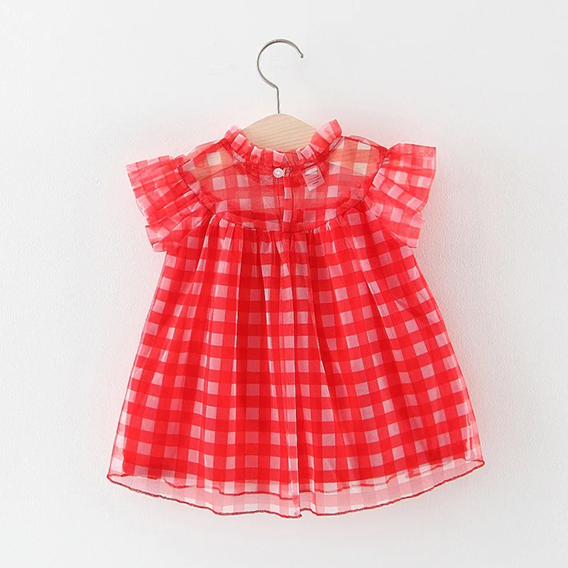 Summer Girls Dress Baby Girl Clothes Kids Infants Children Mesh Ruffles Princess Tutu Dresses Vestidos Beach S8742 | Мать и ребенок