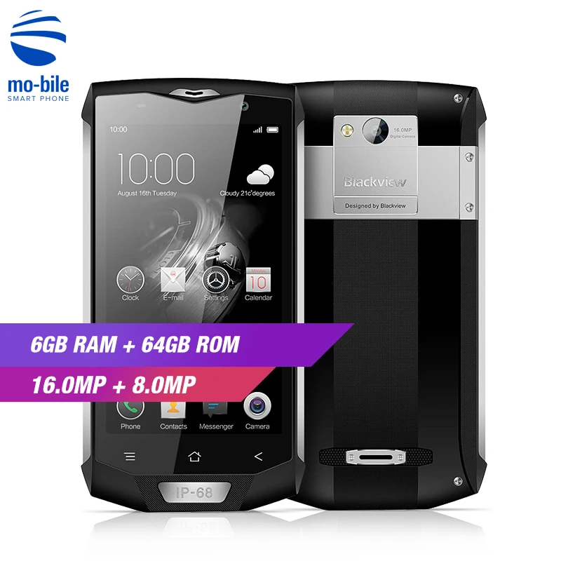 Оригинал Blackview BV8000 Pro 4 г смартфон 5.0 дюймов Android 7.0 MTK6757 Восьмиядерный 6 ГБ
