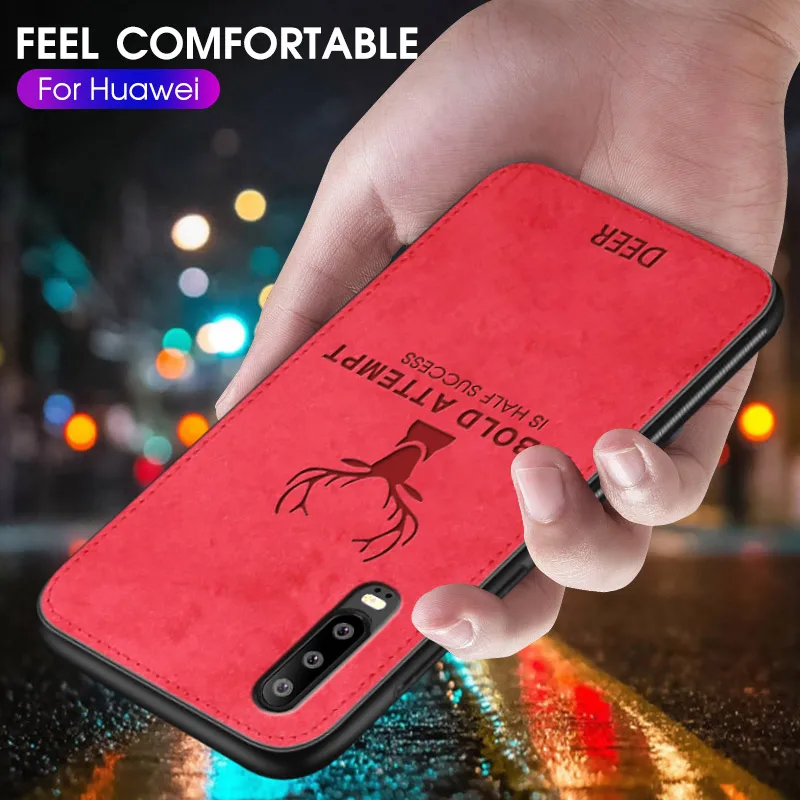 Тканевый тканевый чехол для телефона Huawei P30 Pro P20 P10 Lite Plus P Smart 2019 Mate 10 20 чехлы из ТПУ