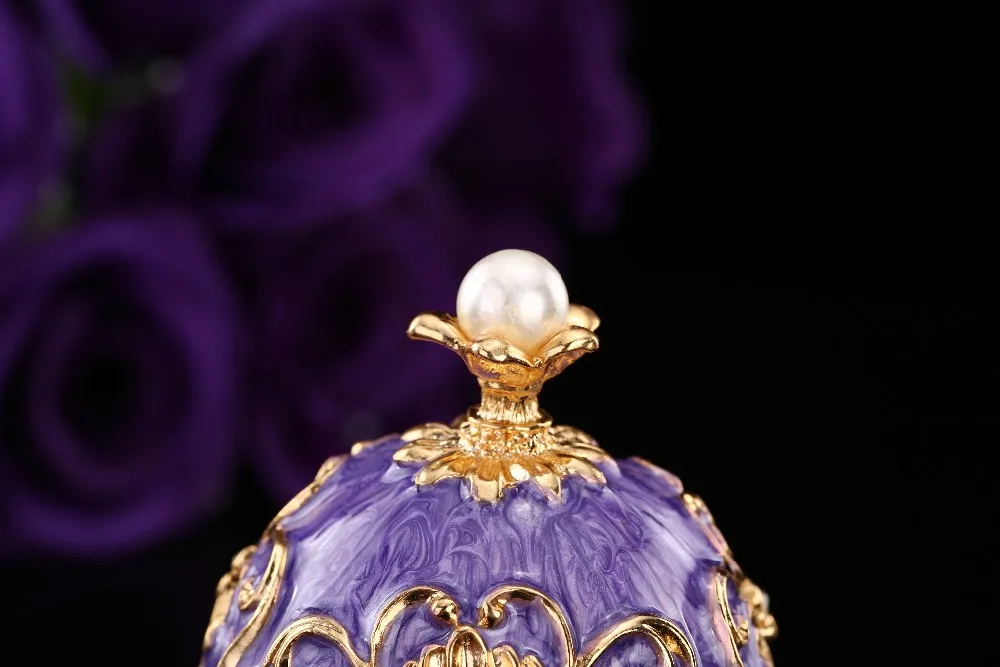 QIFU, роскошный faberge яйцо металлическая коробка для бижутерии домашний декор для украшения стола