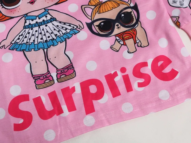New surprise girl suit doll pajamas children's two-piece long-sleeved casual pants | Тематическая одежда и униформа