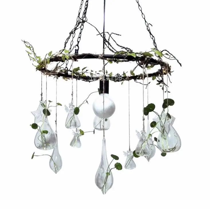 구매 심플하고 모던한 거실/식당 램프, 개성 있는 크리에이티브 커피숍 바, 수경 재배 녹색 식물 샹들리에, 서재, 침실