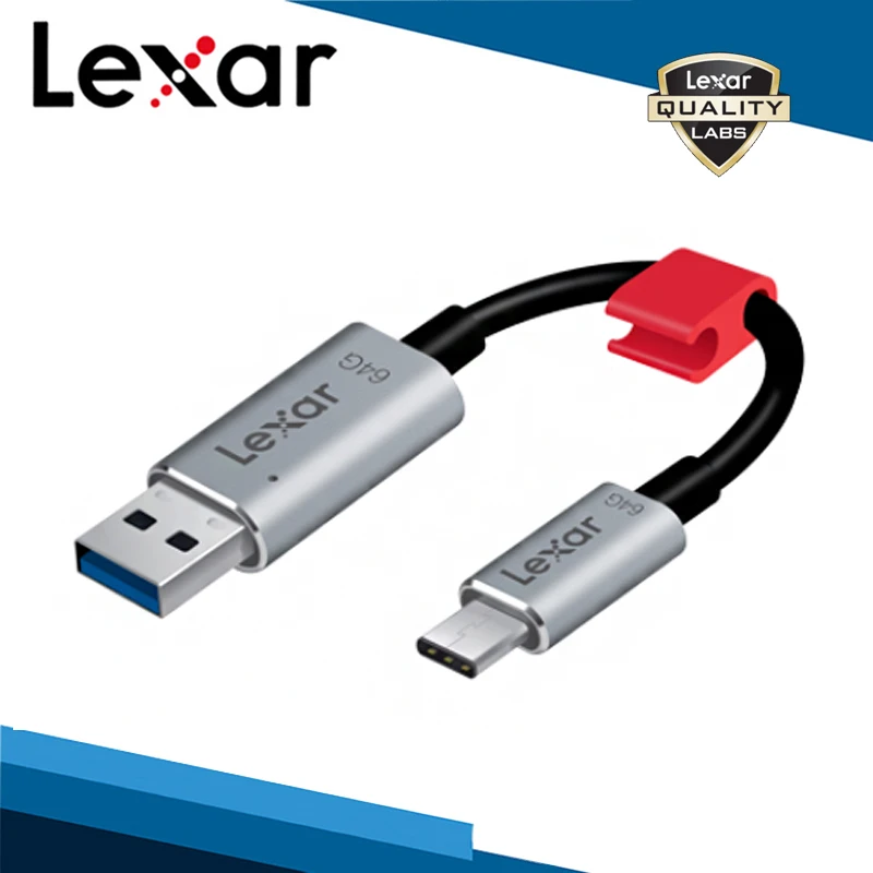 Lexar JumpDrive 64G C20c Тип usb-C флеш-накопитель 64Гб внешнее запоминающее устройство линия Usb 3,1 Gen 1 Тип C 3 в 1 взаимный обмен данными между компьютером и периферийными устройствами USB Flash/перейти дисков