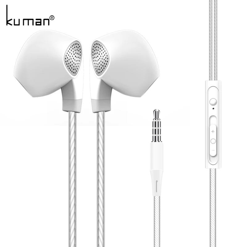 Kuman гарнитуры вкладыши спортивные наушники с микрофоном Super Bass гарнитура для samsung