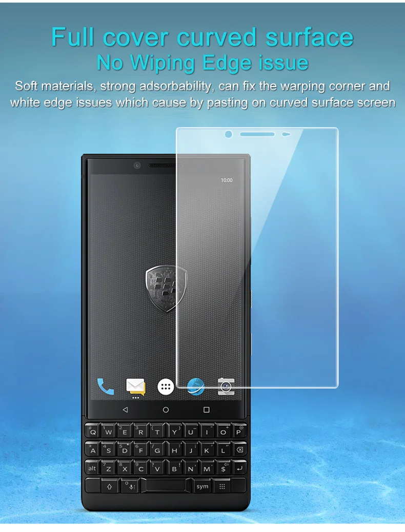 Imak 2 шт. прозрачная Гидрогелевая пленка 3th Gener для Blackberry Key2 3D Full Cover Защитная пленка для экрана Blackberry Key2