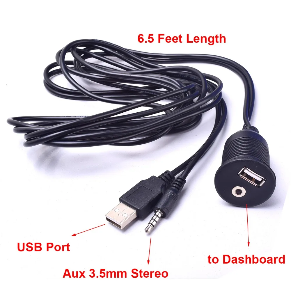 Удлинитель для приборной панели с USB и 3 5 мм Aux радио стерео Android Wince GPS DVD CD
