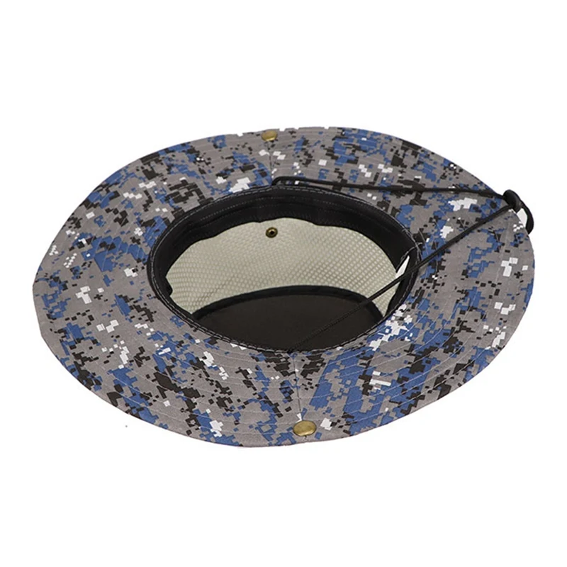 Уличная рыболовная камуфляжная шляпа-ведро с широкими полями для рыбалки