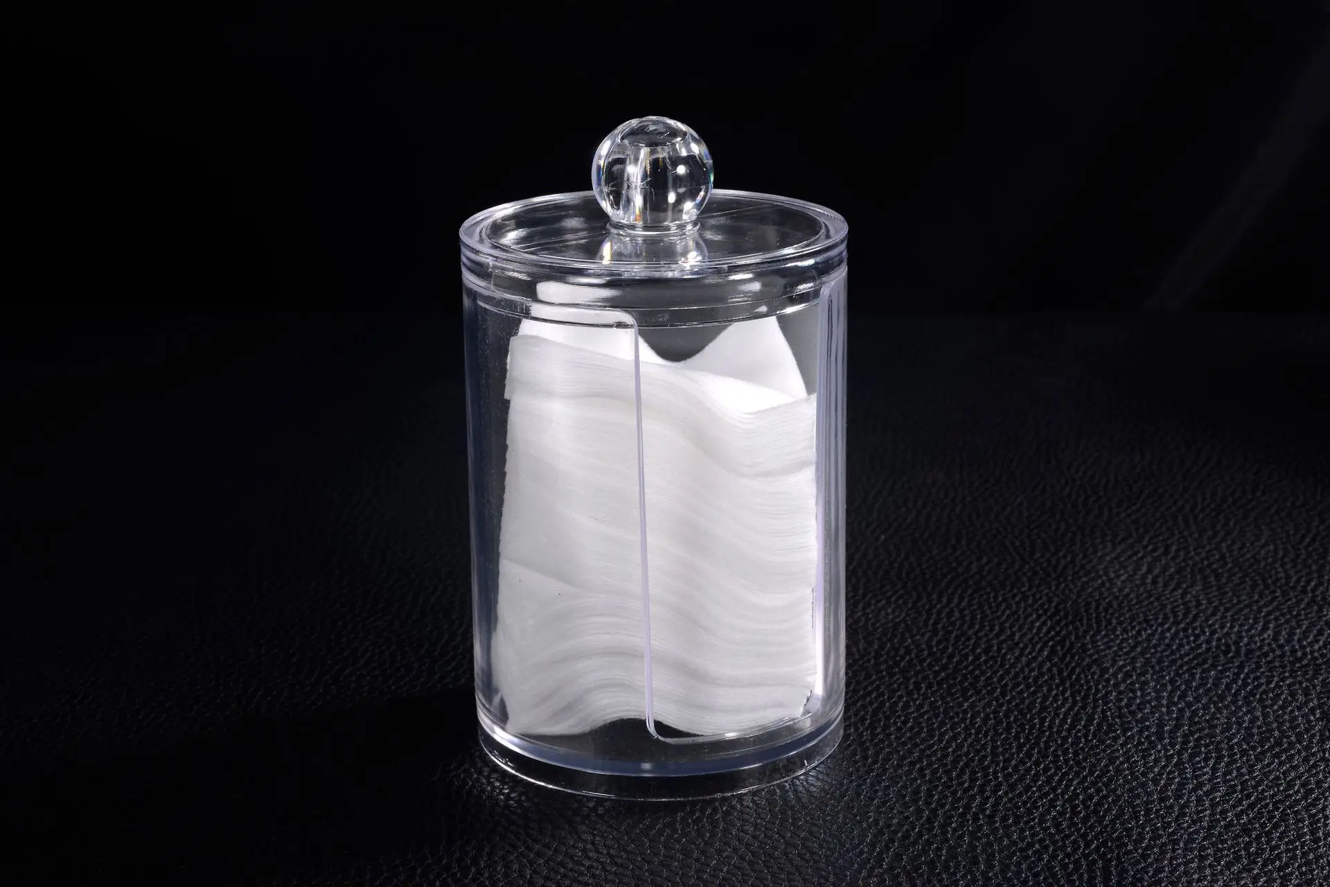 CottonPad Акриловый круглый контейнер Qtip для косметики, для макияжа, хлопок, многофункциональная накладка, органайзер, коробка для хранения ювелирных изделий, держатель и банки для конфет - Цвет: CottonPad