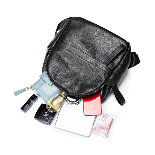 Простой и стильный изысканный пошив нитки украшенный кожаный рюкзак для женщин