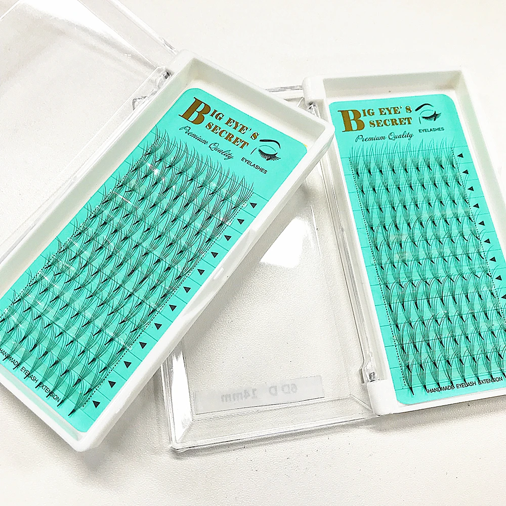 

6D Russian Premade Volume Deluxe Fans Lashes Extensions Faux Mink 6 Roots Individual Eyelashes Free Shipping