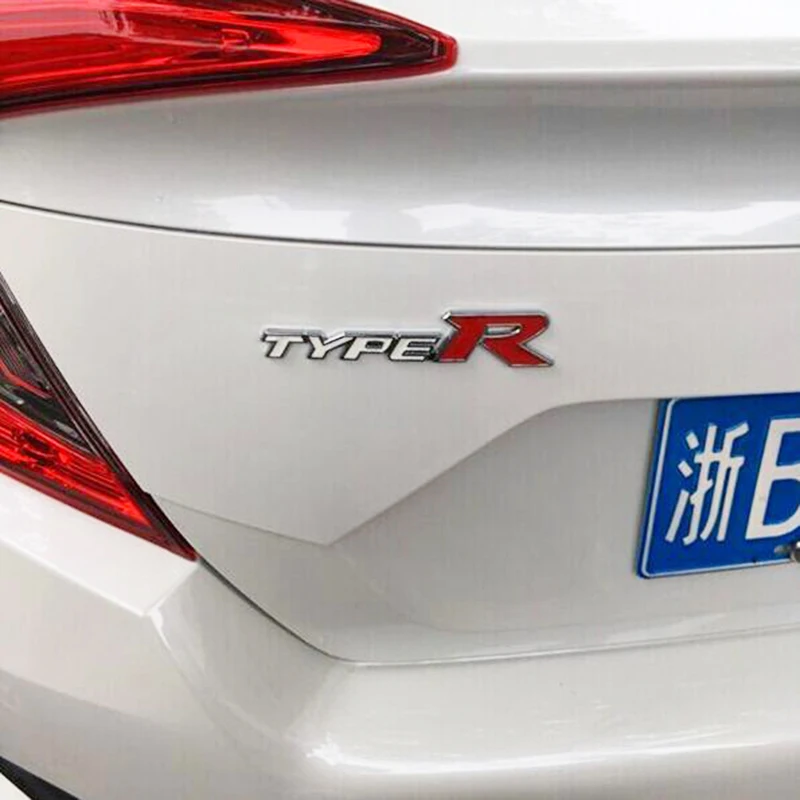 Автомобильный Стайлинг 3D металлического сплава Тип R r Стикеры для Honda City CR V XR HR